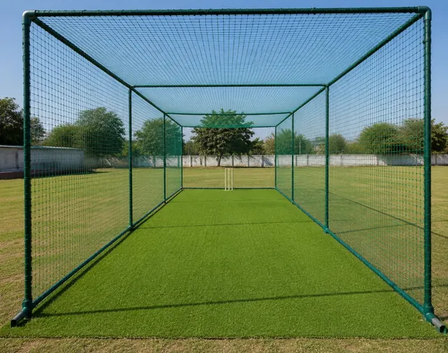 Cricket Practice Net Enclosure Installed